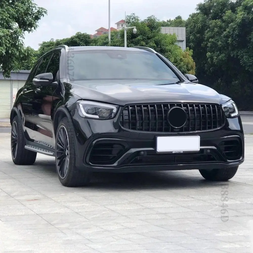 Diamond GT Style Front Bumper Grille Inlet Grill For Mercedes X253 Benz GLC 2019 2020 2021 300 200 220 Tuning Hood Mesh Grid