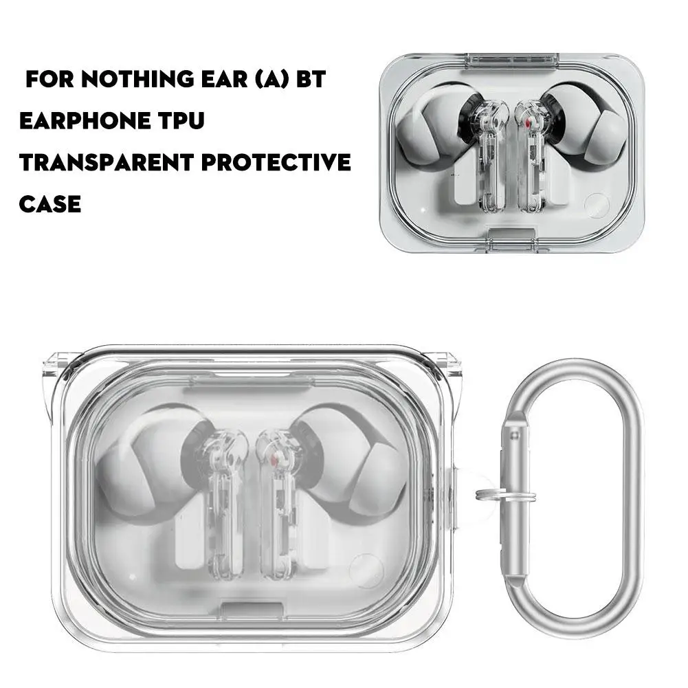 

TPU Protective Case with Keychain Clear Soft Protective Cover Lightweight Transparent Cover for Nothing Ear (a) Wireless Ea N0H9