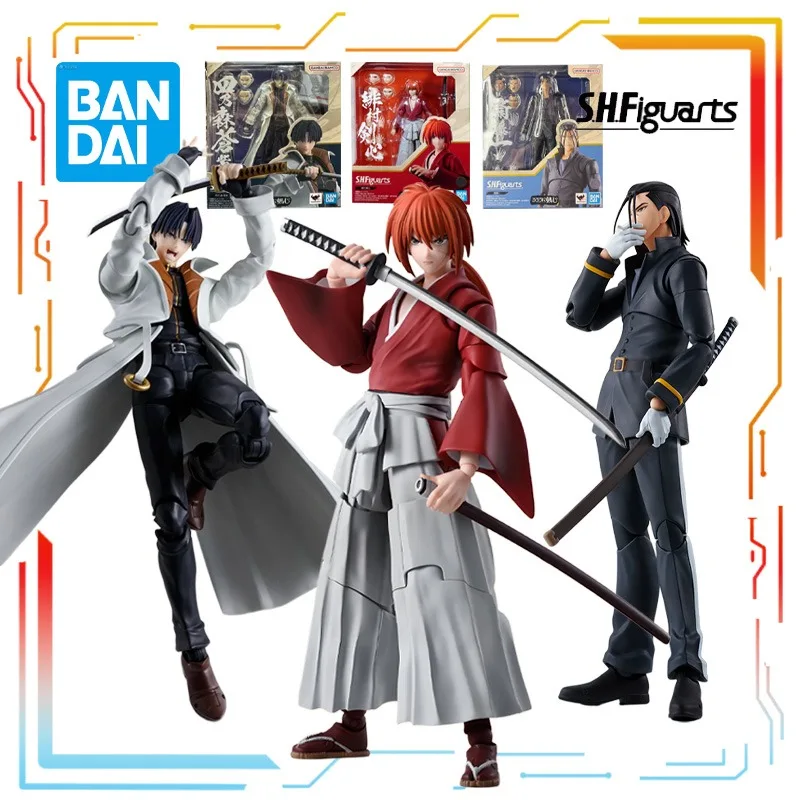 

Authentic Straight Hair Bandai SHF Wanderer Sword Heart Himura Kenshin Action Figure Model Toys Model Boys' Toys Gifts for Boys