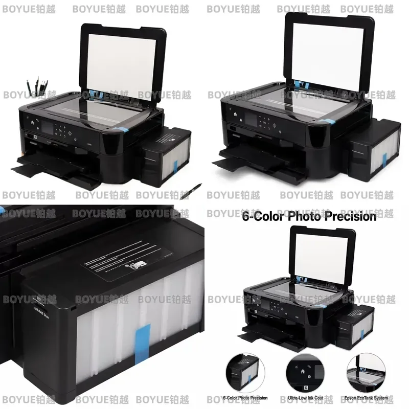 6 Color Photo Inkjet Printer WiFi USB A4 Borderless Scanner Copier SD Card Direct Connect for Photography Business Home