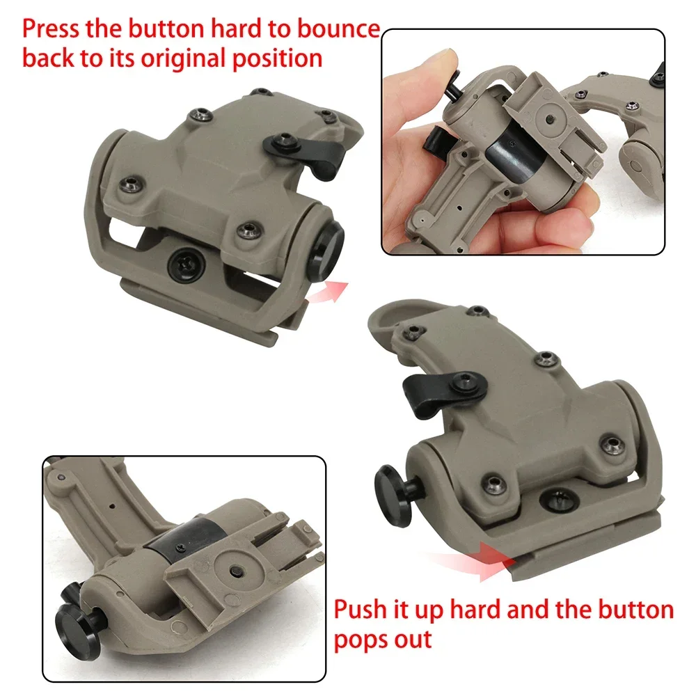ARC OPS-CORE Rail T-Arm Mount Adapter Bracket Compatible with RAC Tactical Headphones, Airsoft Sports Tactical Headphones