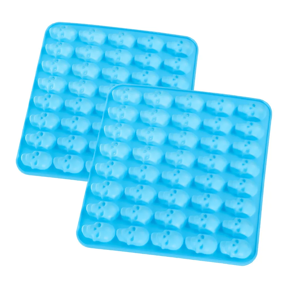 

2pcs Baking Silicone Halloween Baking Mold Maker Halloween Chocolate Jelly Ice Cube Tray Nonstick Heat Resistant