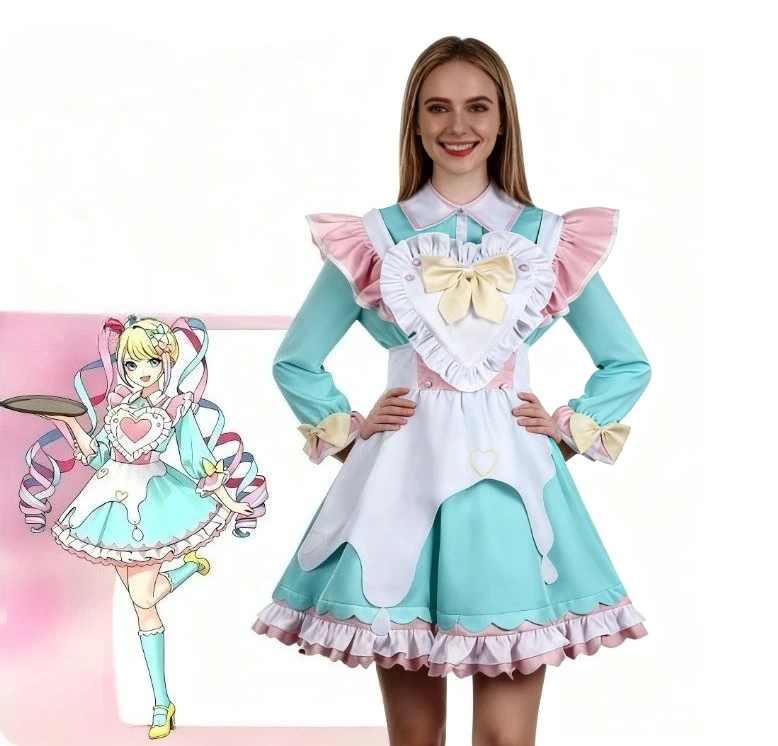 لعبة المحتاجة فتاة جرعة زائدة Kangel أزياء تنكرية جديدة تؤكد بشكل كبير على الرسوم المتحركة التأثيرية المطر Happy Wnd World Maid مجموعة كاملة