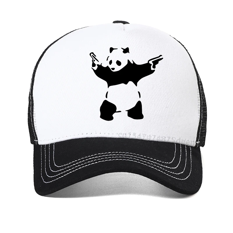 WWF Wrestling Panda Comedy Baseball Cap Men Fashion Adjustable Snapback hats Cool Summer mesh Breathable hat