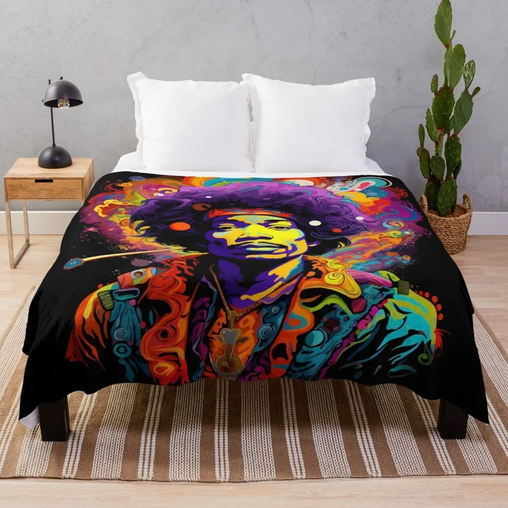 

jimmy hendrix Throw Blanket decorative Blankets For Sofas Designers Sofas Blankets