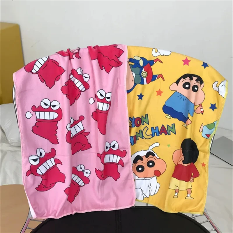 Crayon Shin-chan Cute Cartoon Waniyama San Printed Towel Kawaii Periphery Adorkable Bathroom Room Decoration Lovely Home Decor