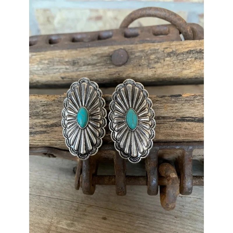 أقراط نسائية على الطراز القبلي الهندي العتيق على الطراز البوهيمي العرقي مجهزة بإكسسوارات وهدايا مجوهرات رائعة