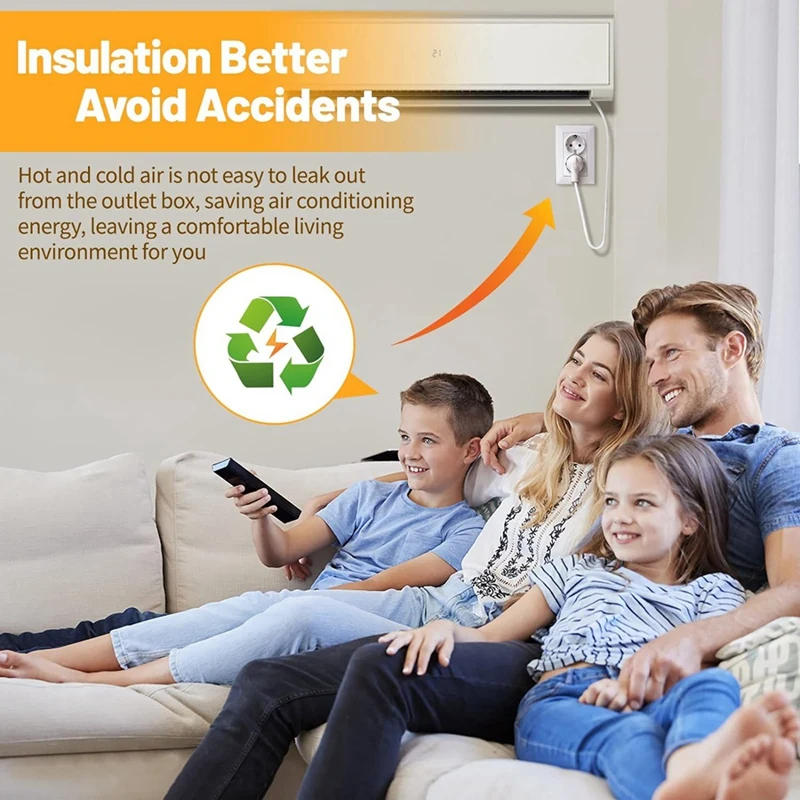 Almofadas de isolamento de saída elétrica, Seladores, Junta de espuma EVA para parede, Tampa do soquete do interruptor, durável, 100pcs