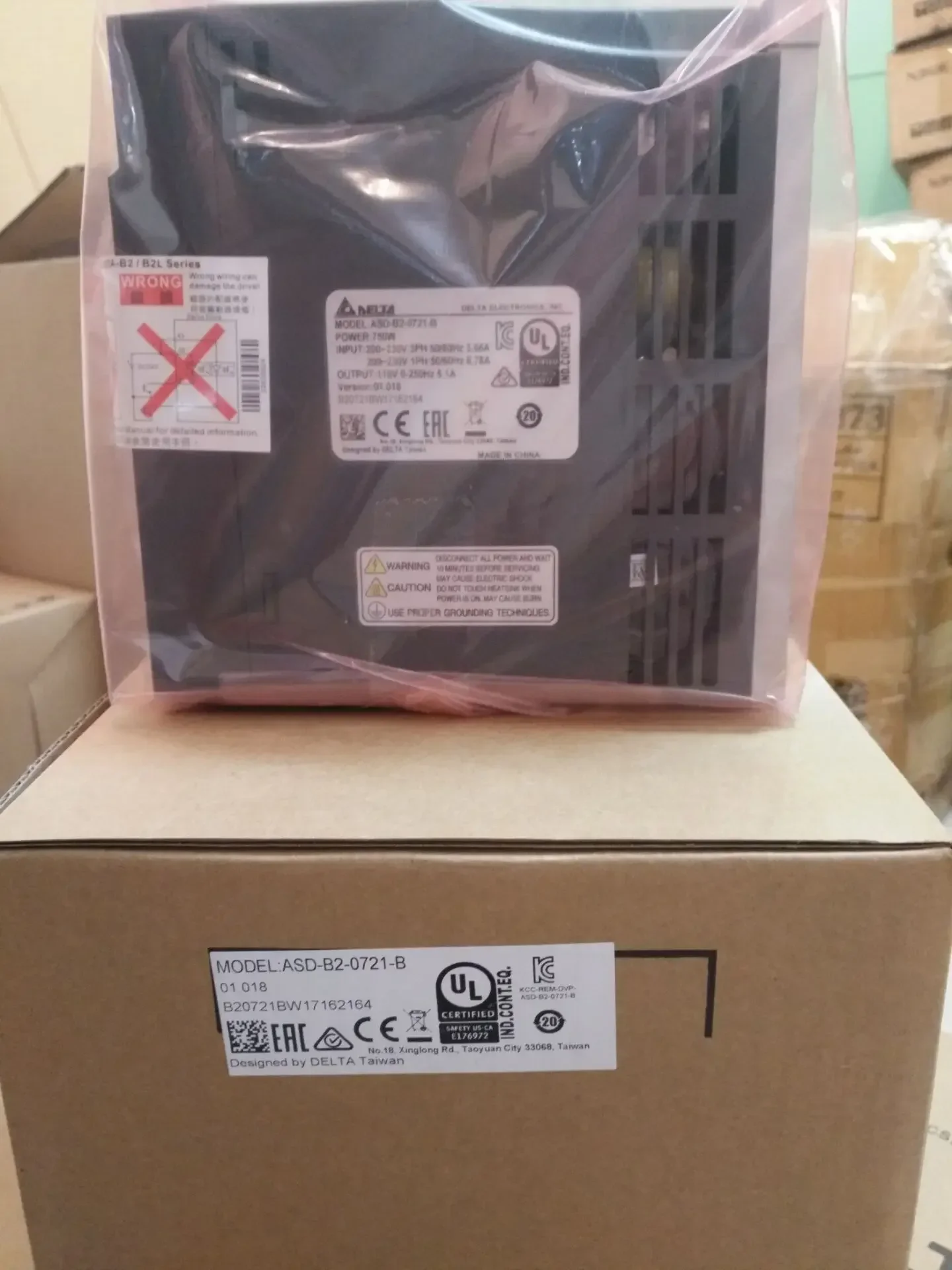 New Original Servo Motor 750W ECMA-C20807SS Driver ASD-B2-0721-B AC Servo Drive Kit