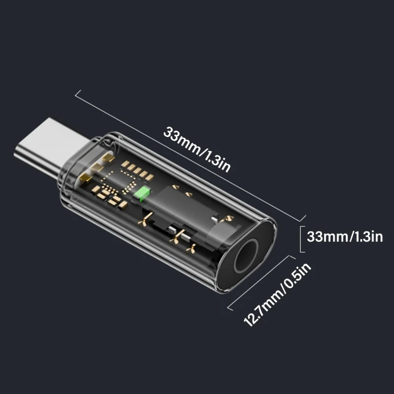 シームレスな音楽体験に適したデコードチップサウンド周波数コンバーターを備えたタイプC 3.5mmヘッドフォンポートアダプター