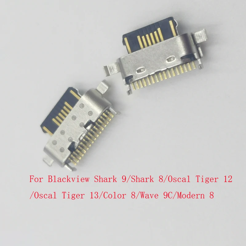 10-50Pcs USB Charger Type C Charging Dock Connector Plug For Blackview Shark 9 Oscal Tiger 12 13 Color Wave 9C Modern 8 Tiger12