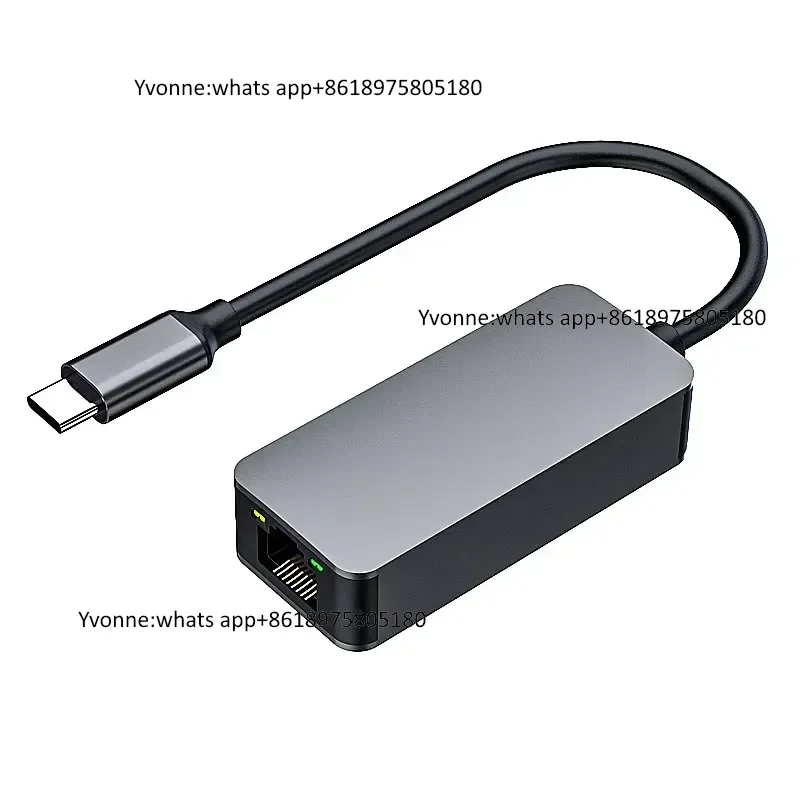 USB Type-C 2.5G Wired Network Card Converter 2500M High-Speed Competitive Gaming Cable for Synology NAS Compatible with