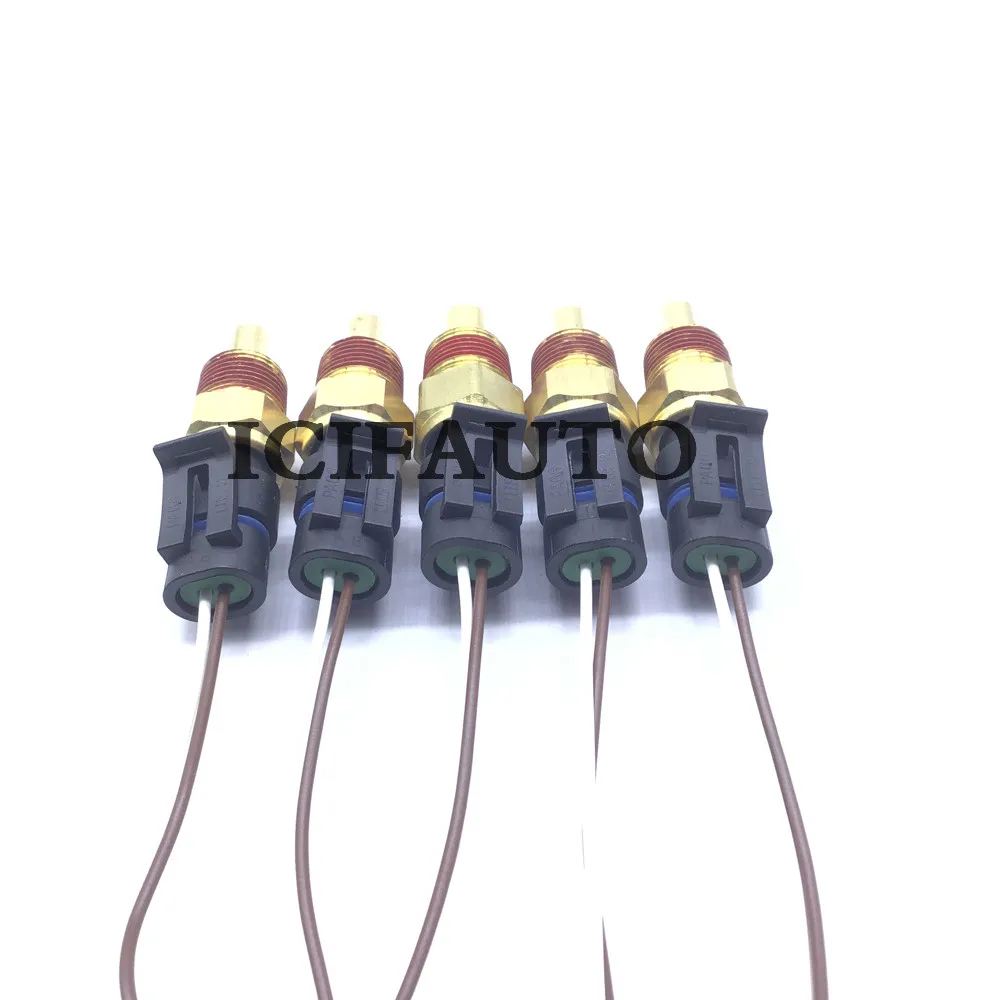 5 x Engine Coolant Temperature Sensor+Connector for Chevrolet GMC Pontiac 88-06 05744030, 10045847, 12146312, 15326386, 25036708