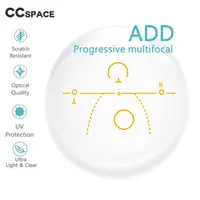 Un par de lentes ópticas multifocales progresivas GREEN-EMI miopía presbicia resistente a los arañazos 1,56 1,61 1,67 1,74 índice
