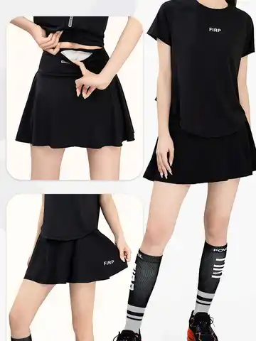 여성용 테니스 스커트, 요가복, 달리기 운동 스포츠, 하이 웨이스트 운동 골프 스커트, 주머니가 달린 짧은 바지