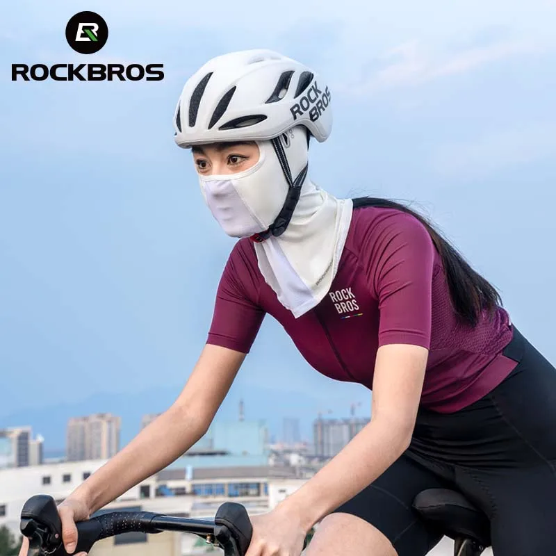 ROCKBROS Summer Cap Sunscreen Ice Silk Balaclava For Women Men Elastic Breathable Outdoor Sports Cycling Hiking Fishing Headwear