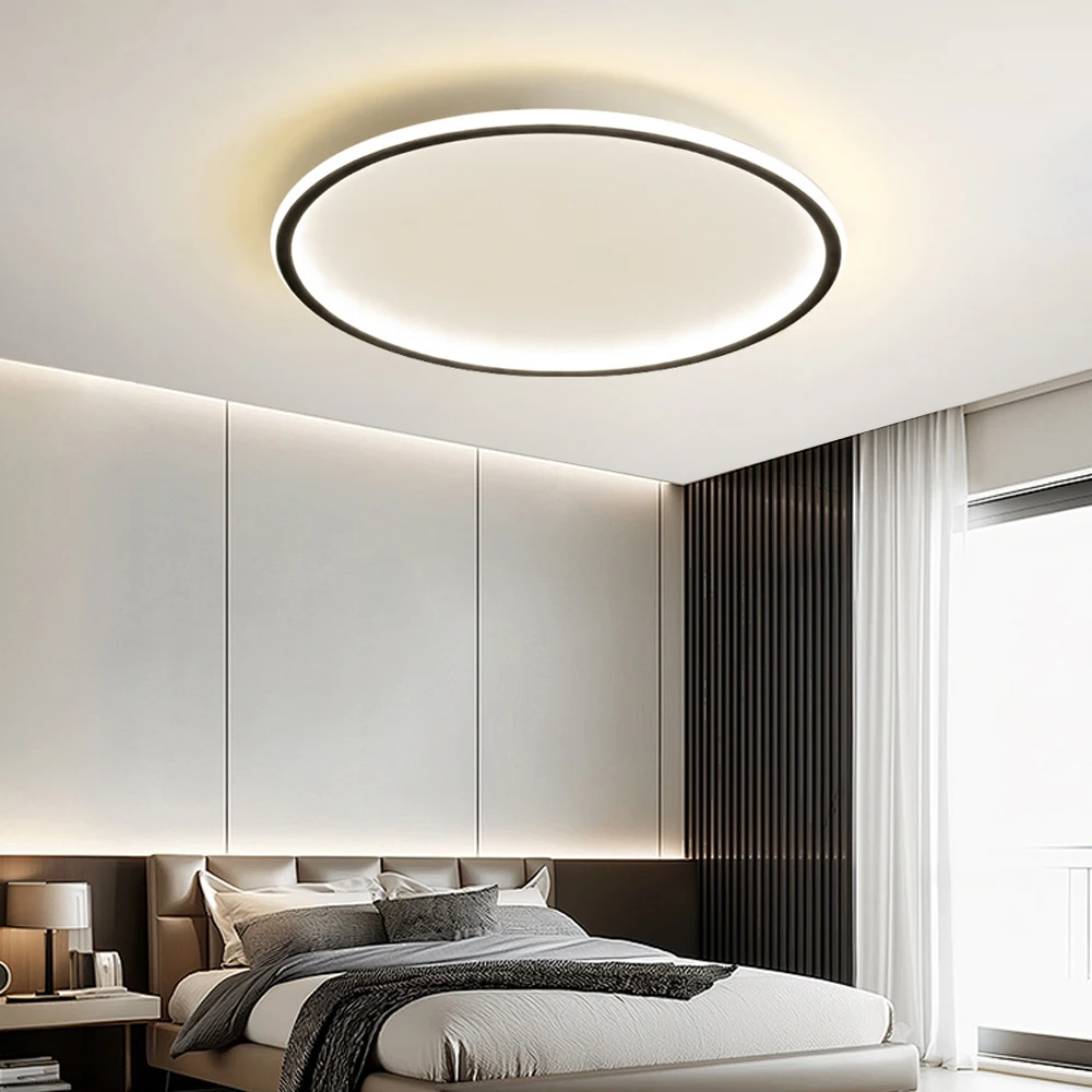 

Minimalist Circular Ultra-thin Room LED Ceiling Light, Tri Color Dimming Bedroom Light, Home Lighting Decoration Ceiling Light