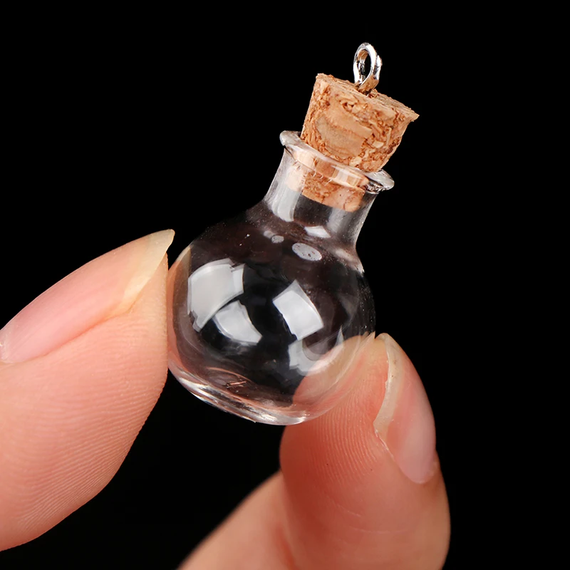 10Pcs Small Glass Bottles Clear Bottles Mini Wishing Bottles With Cork Stoppers Wedding Christmas Birthday Party DIY Crafts