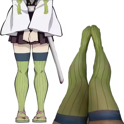 Anime Kimetsu no Yaiba Demon Slayer femmes sur les chaussettes au genou belle Kanroji Mitsuri noël Cosplay bas Halloween noël