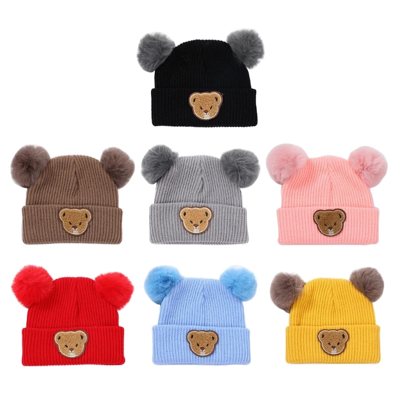 

Soft and Comfortable Kids Knitted Hat with Pom Pom for Winter Outdoor Activities