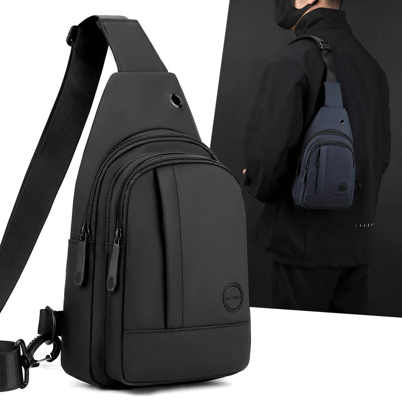 

Men's chest bag outside daily travel backpack nylon waterproof one shoulder large capacity crossbody bag