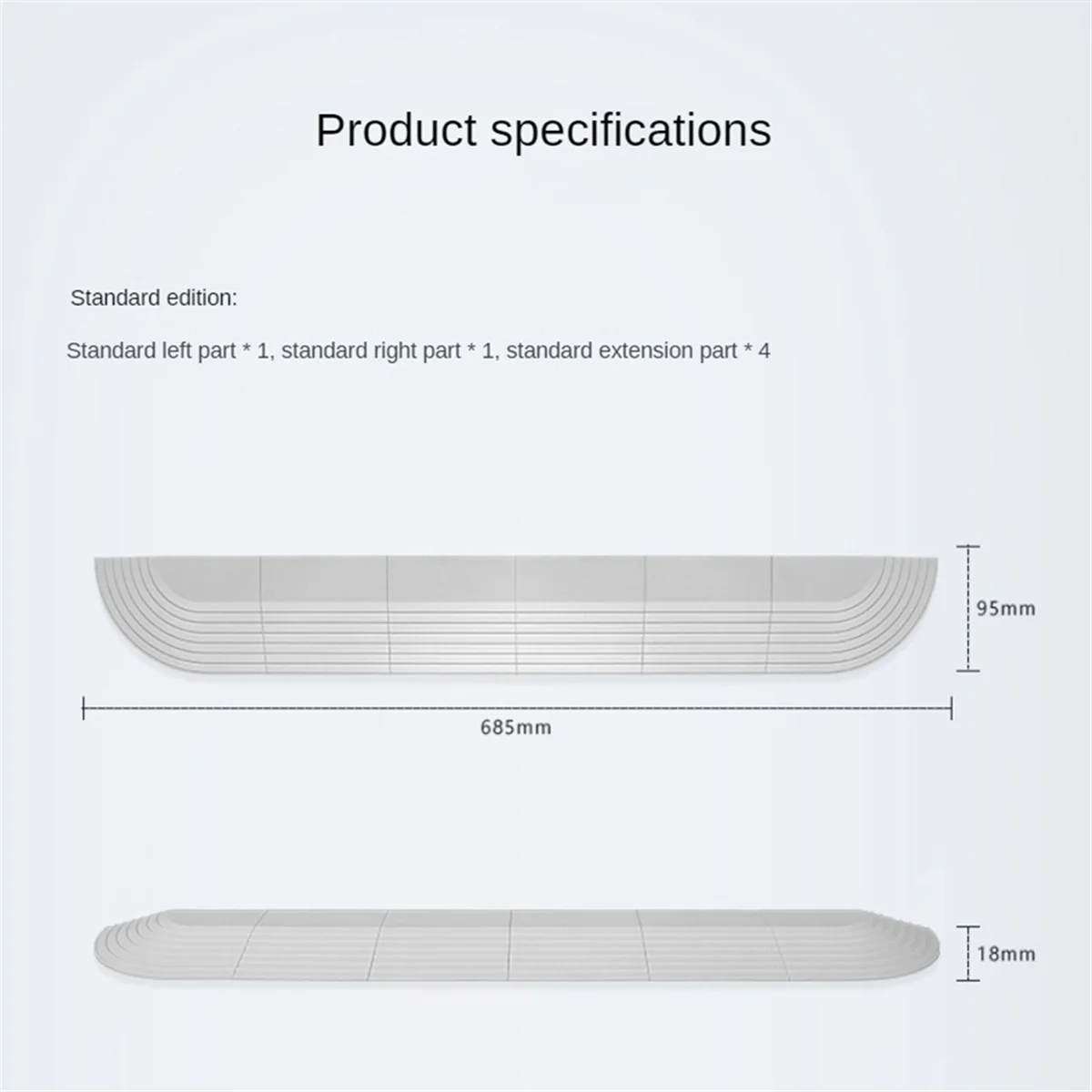 Door Sill Strip for All Robotic Vacuum Cleaner Replacement Spare Parts Accessories Ramp Doorway Crossing Helper-A