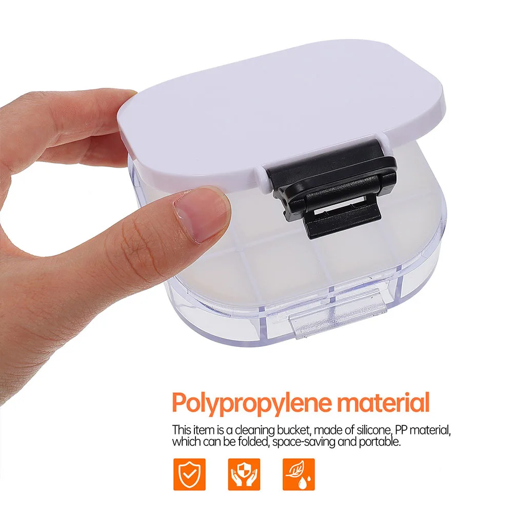 

Foldable Silicone Painting Brush Washing Bucket Space Saving Pen Washer with Cover Palette for Art Supplies Paint Brush Washer