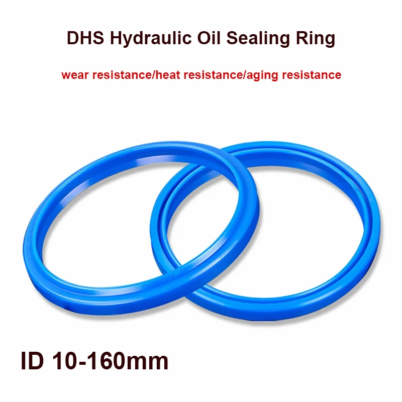 1/2Pcs ID 10-160mm DHS Type Hydraulic Cylinder Oil Sealing Ring Polyurethane Gasket Round Dust Ring For Piston Rod Shafts