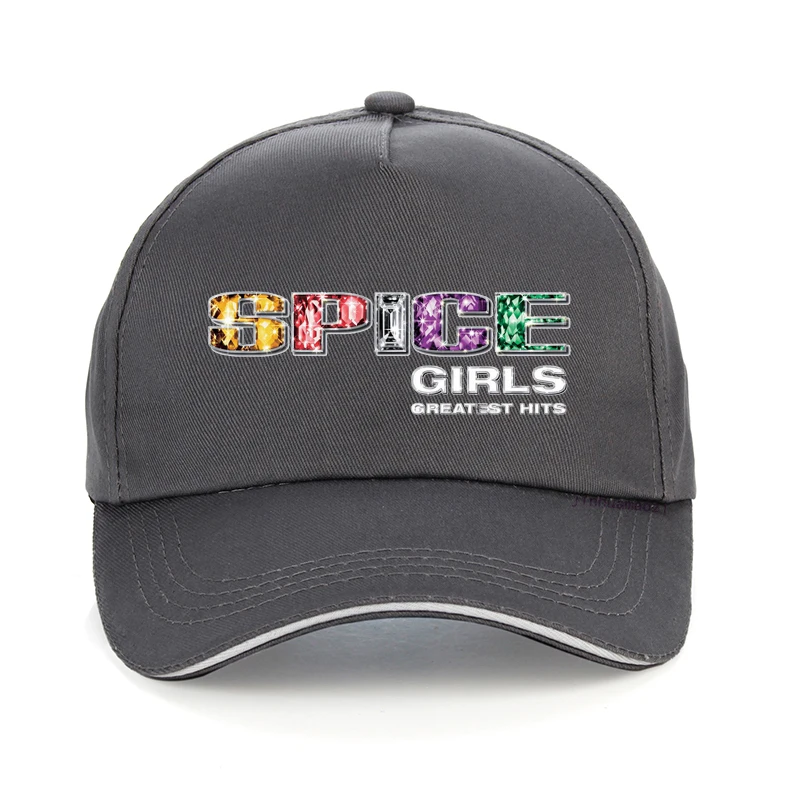 Boné masculino Spice Girls, algodão, Viseira Hip Hop, Boné de beisebol, Retro, Vintage, Rock Tour, Bonés Snapback, Verão