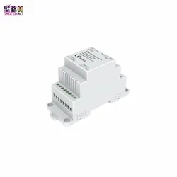 DA DMX 512 amplificatore di segnale 12V 24V 36V DC 2 canali Din Rail DMX amplificatore per RGBW LED Strip Light 2CH DMX512 Extender di segnale