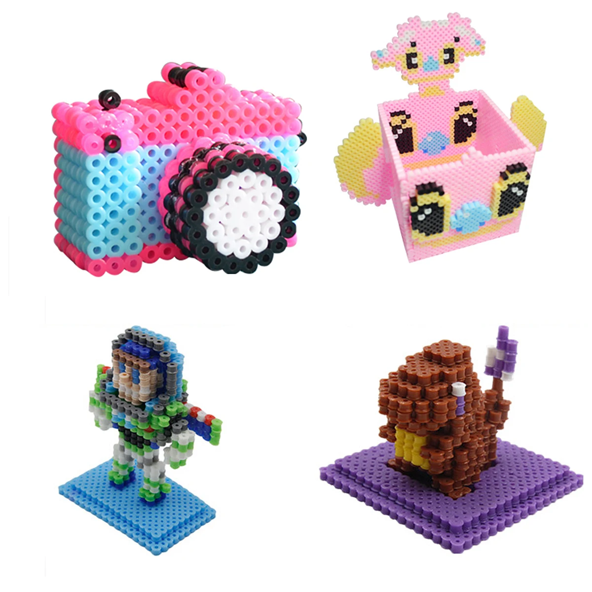 2500 szt. klejących koralików dla dzieci do projektów DIY, edukacyjne materiały do puzzli, zabawny zestaw do zajęć artystycznych, dekoracje świąteczne, mieszanka kolorów, plastik