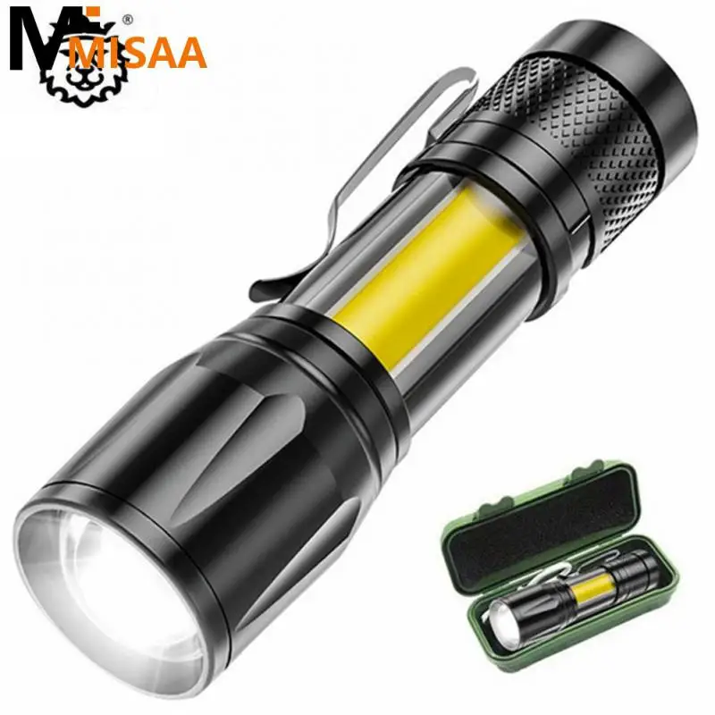 Torch Lamp Lantern Waterproof 2000lumen Zoom Focus Adjustable Built In Battery Wholesale New Mini Led Flashlight Usb Charge 2023