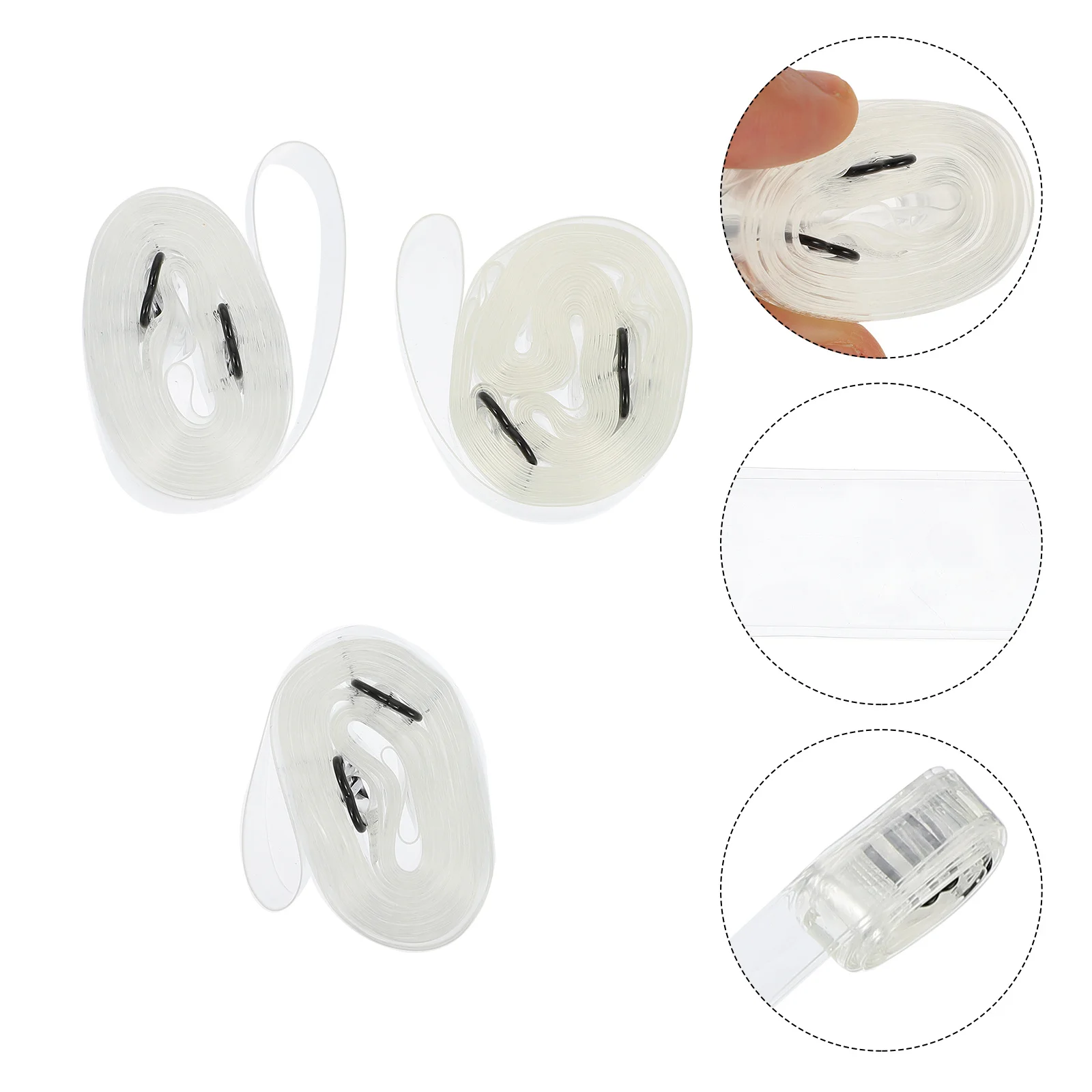 

3Pcs Durable White Piano Sheet Music Score Fixed Bands Tpu Page Fixing Bands for Music Books Recipes Page Fixing Band