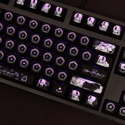 104 Keys/Set Game Blue Archive Onikata Kayoko Backlit Keycap SWS Black Hole Mechanical Keyboard Keycaps for Corsair K70 K95