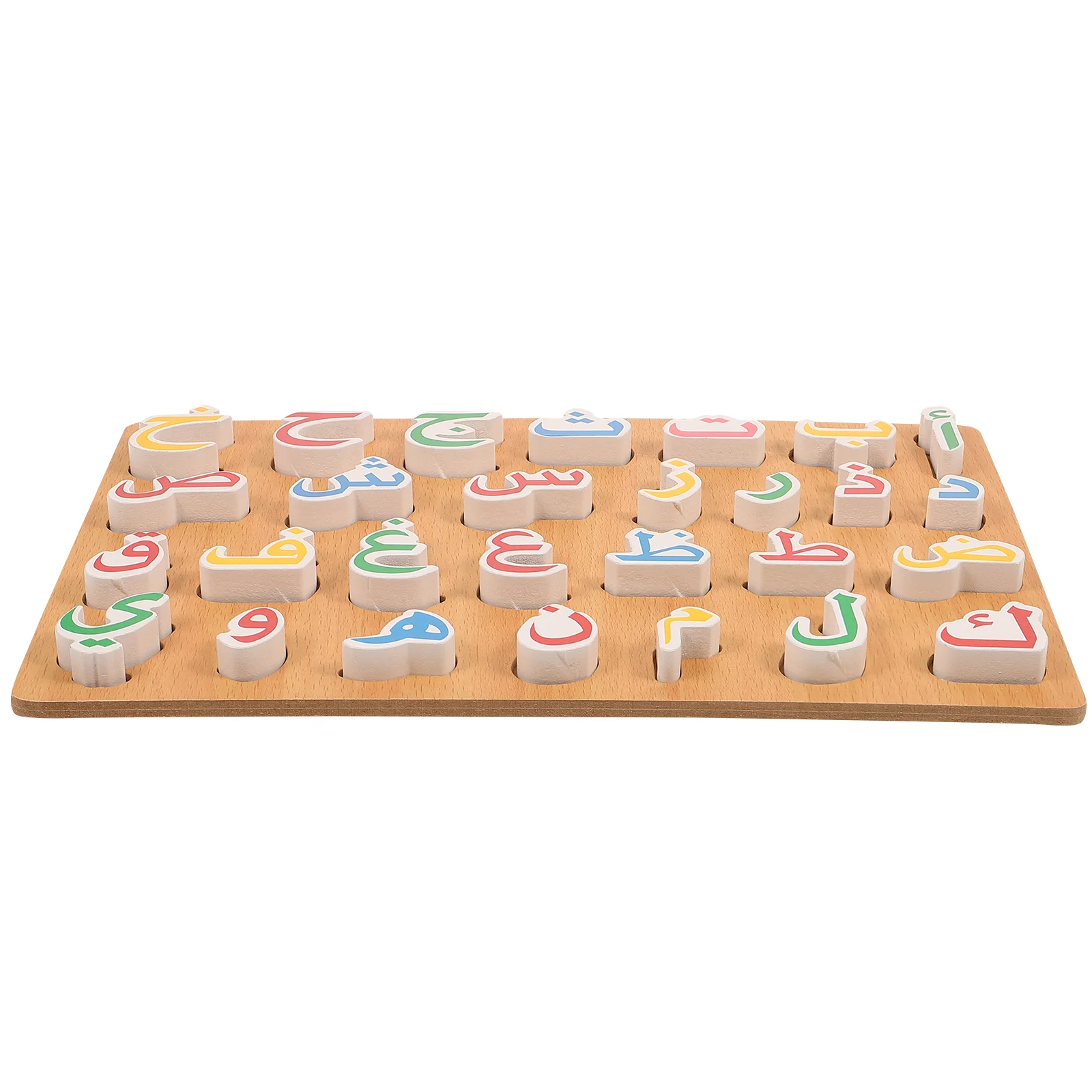 

Puzzle Bright Color Toys Logical Jigsaw Wood Letter Foreign Language Cognition Matching Learning Alphabet Board