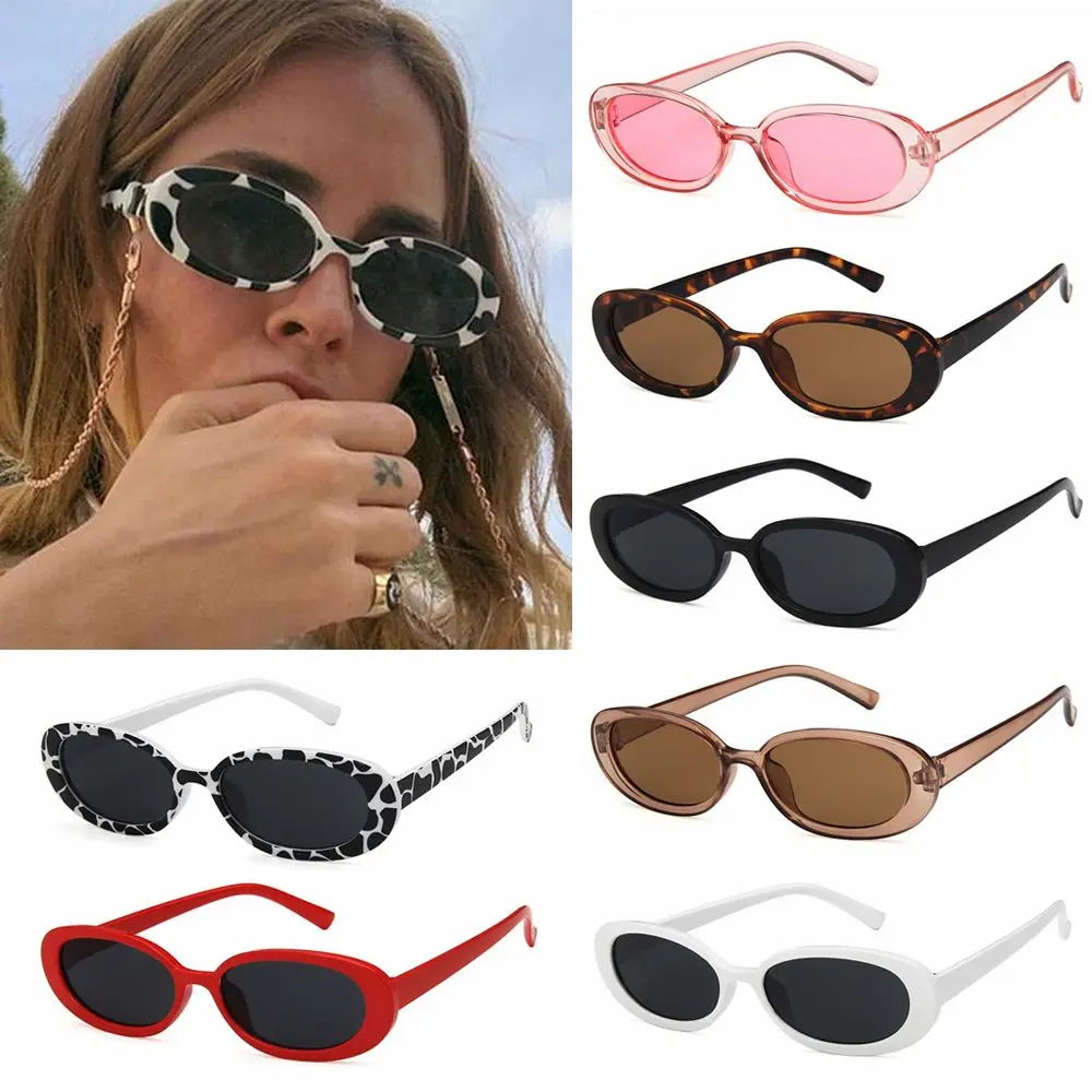 

Vintage UV400 Fashion Shades Eyewear Sunglasses for Women Oval Sunglasses