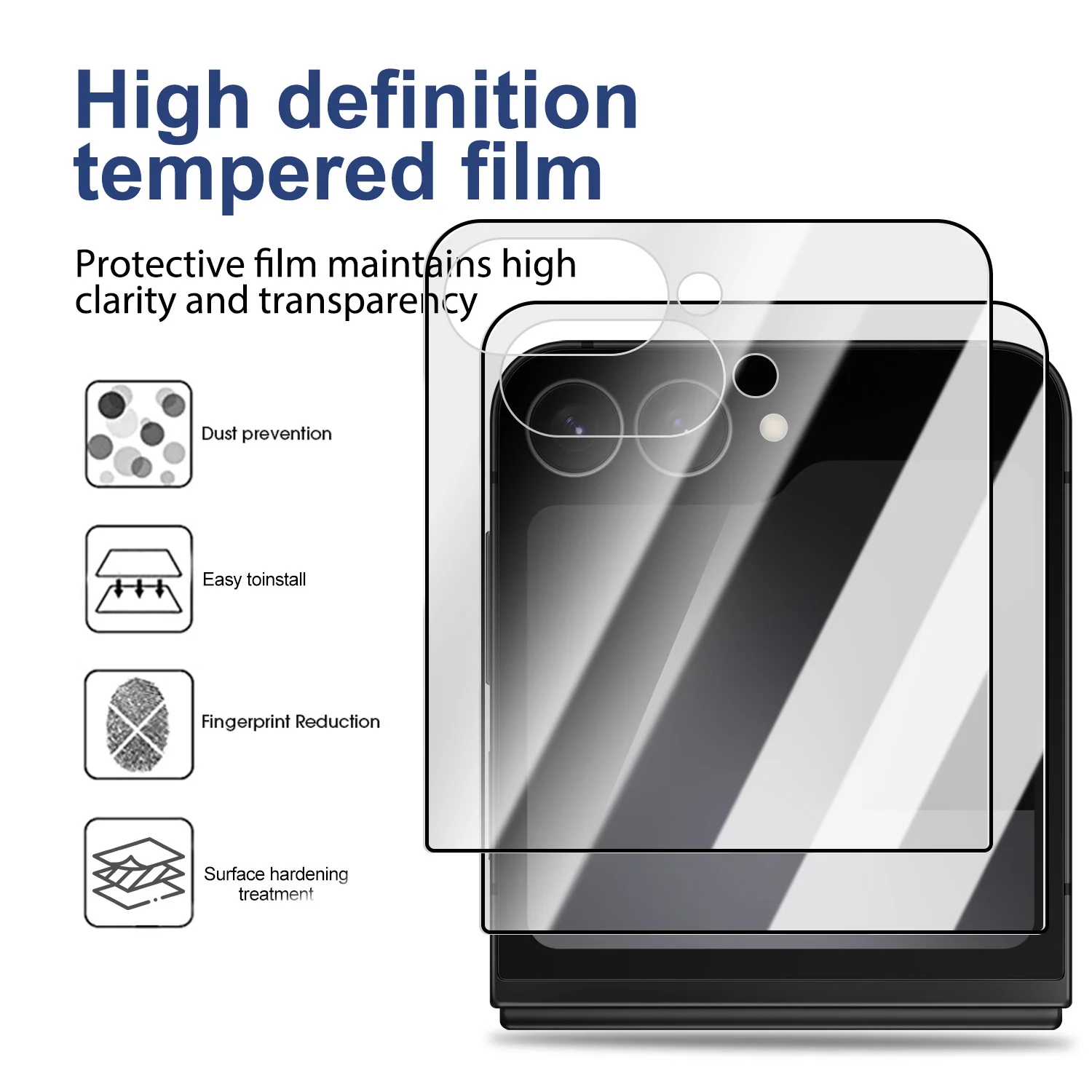 1-3 قطعة الخصوصية الزجاج المقسى أفلام واقية لسامسونج غالاكسي Z Flip 7 Flip7 ZFlip7 2025 مكافحة مختلس النظر الخارجي حامي الشاشة #4