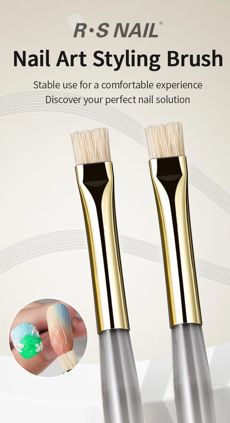 RSNAIL Nail Art Styling Pinsel Streifen Liner Pinsel Multifunktionale Design Nagel Pinsel Harte Borsten Modellierung Pinsel Maniküre Werkzeuge – Detail 1