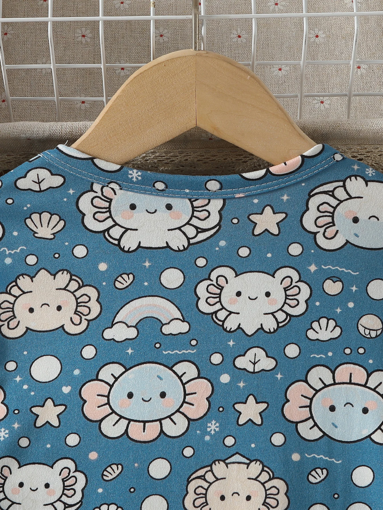 2-teiliger Kinder-Herbstanzug mit süßem Meerjungfrauen-Print, lässiger, warmer Anzug für Jungen und Mädchen, bequeme Hauskleidung, langärmelige Hose – Detail 21