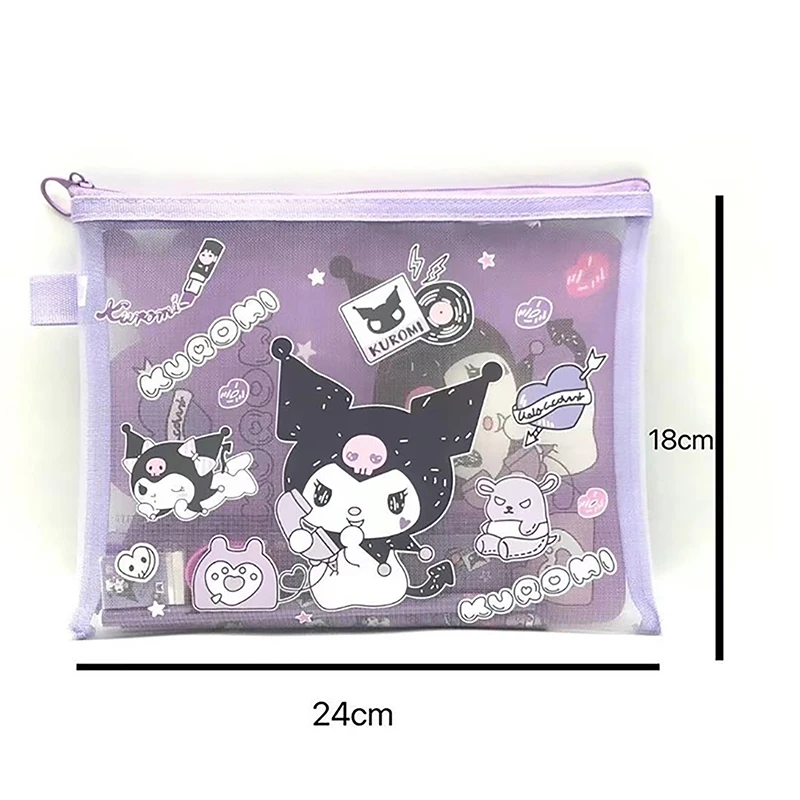 Imagem -06 - Melody Cinnamoroll Kuromi Bonito Papelaria Gift Box Material Escolar Anime Sanrio Coração Pcs Conjunto Coração my