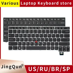NEW US KEYBOARD For Lenovo ThinkPad T460S T470S S2 2ND GEN 13 Keyboard US Russian Laptop Keyboard Layout 00UR367 01ER881