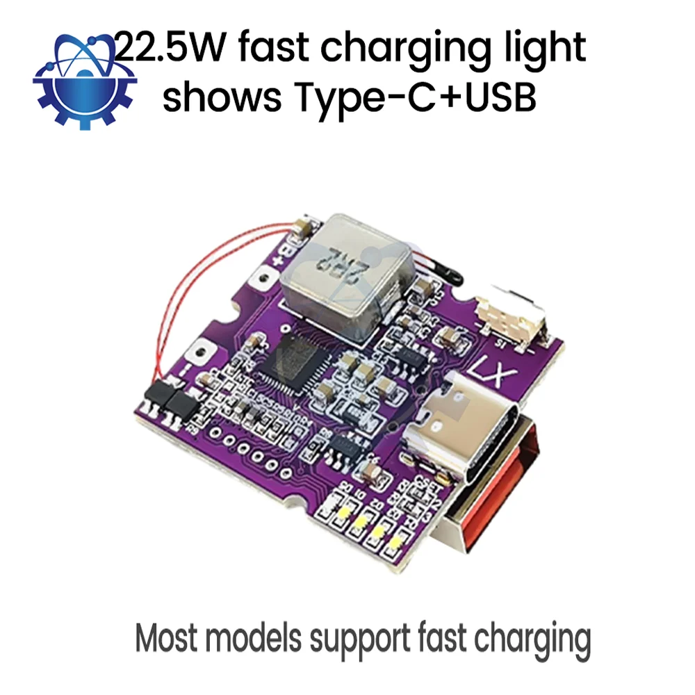 22.5W Mini Charger Bi-directional Fast Charging Mobile Power Module Circuit Board DIY Motherboard Material Kit