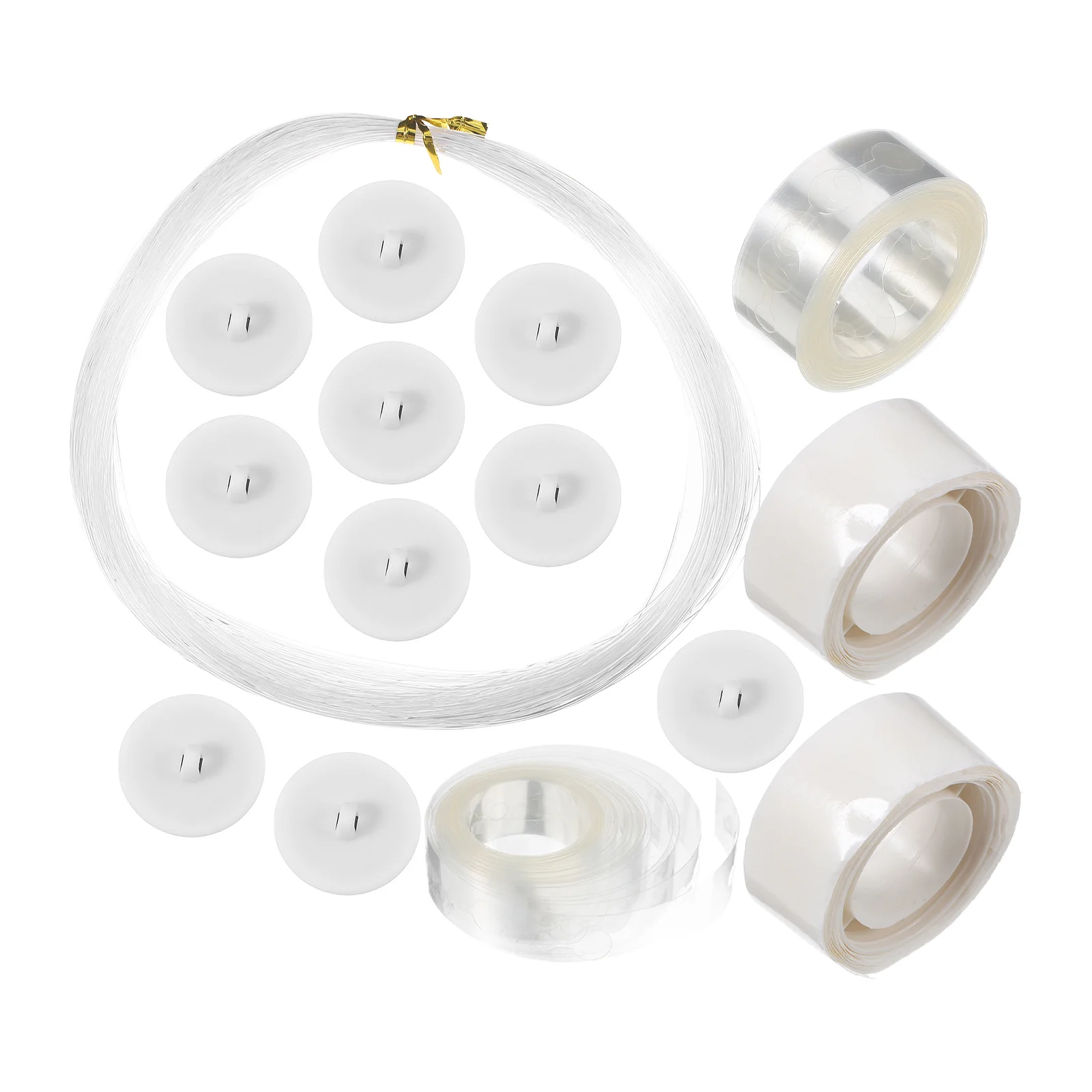 

1Set Balloon Accessories Kit Includes Balloon Chains Adhesive Dots Double Side Tape for Birthday Wedding Celebration Use