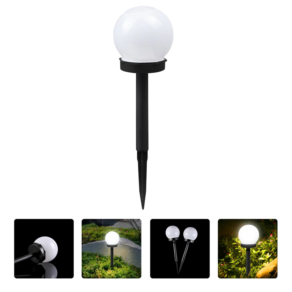 

2pcs Ground Lights White Color Automatic On Off Solar Powered Lawn Insert Lamp Outdoor Garden Decoration Solar Lighting