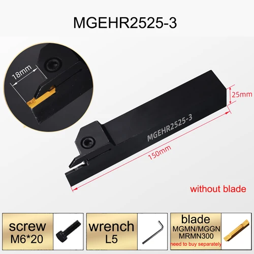 1 Uds MGEHL MGEHR1010 MGEHR12 MGEHR1616 MGEHR2020 MGEHR2525 MGEHR3232 1,5mm 2mm 3mm 4mm 5mm portaherramientas de torneado CNC
