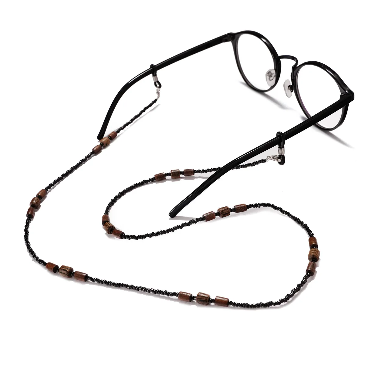 Cadena con cuentas de madera para gafas, cordón elegante para gafas de sol que No se decolora, Correa colgante para el cuello