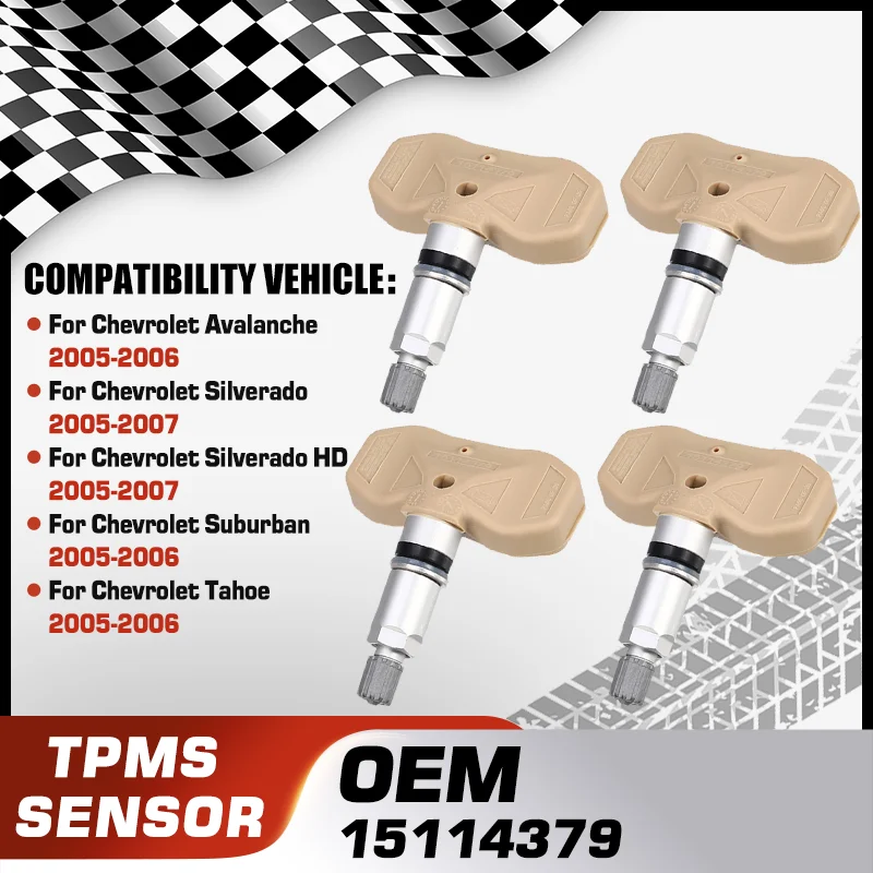 

Car For Chevrolet Avalanche Chevrolet Silverado Chevrolet Silverado HD Chevrolet Suburban Chevy Tahoe TPMS Tire Pressure Sensor