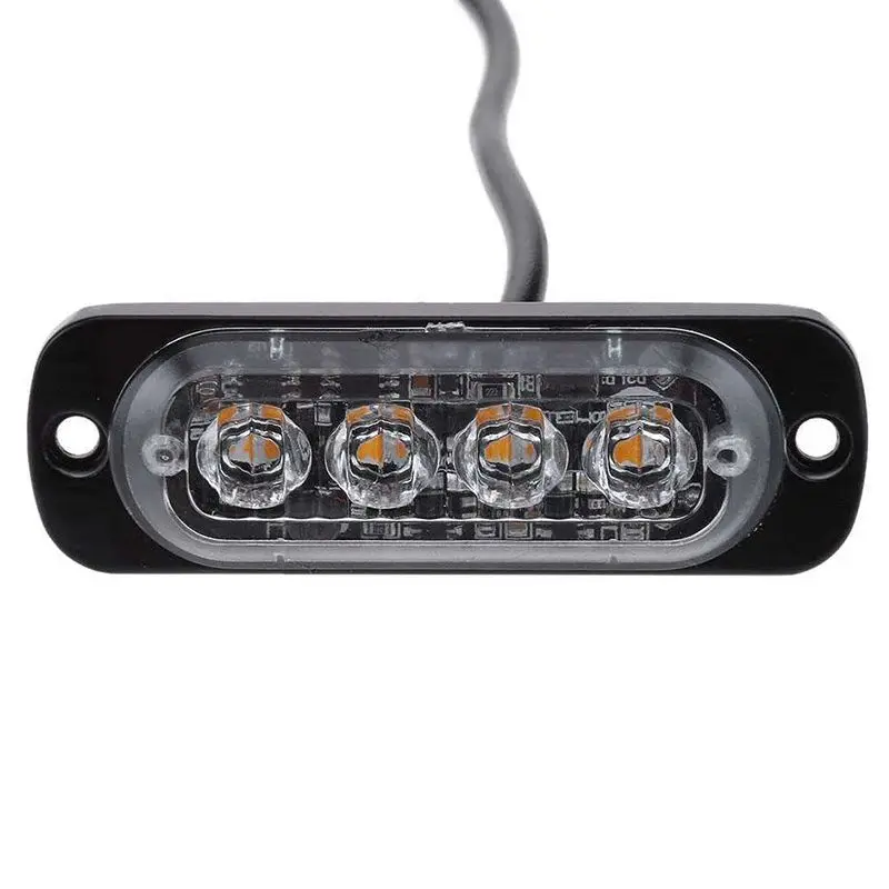 12-24v 12w 4-LED super helle Not warnleuchte wasserdichte Blitzlicht leiste mit 19 verschiedenen Blinken für PKW