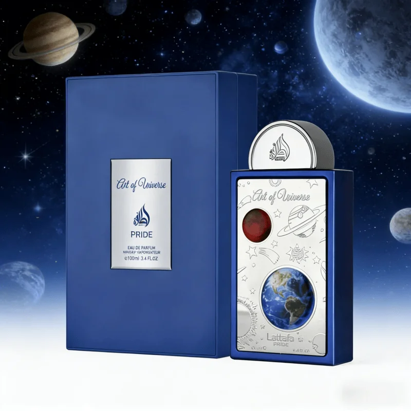 Lattafa Pride Art of Universe for Unisex Eau De Parfum Spray, 3.4 Ounce / 100 ml Warm Wooden Amber, Musk Gently Adheres to the Skin, Leaving a Lasting Fragrance, Suitable for Daily Commuting, Business, Dating, and Gatherings, with a Clean and Gentlemanly