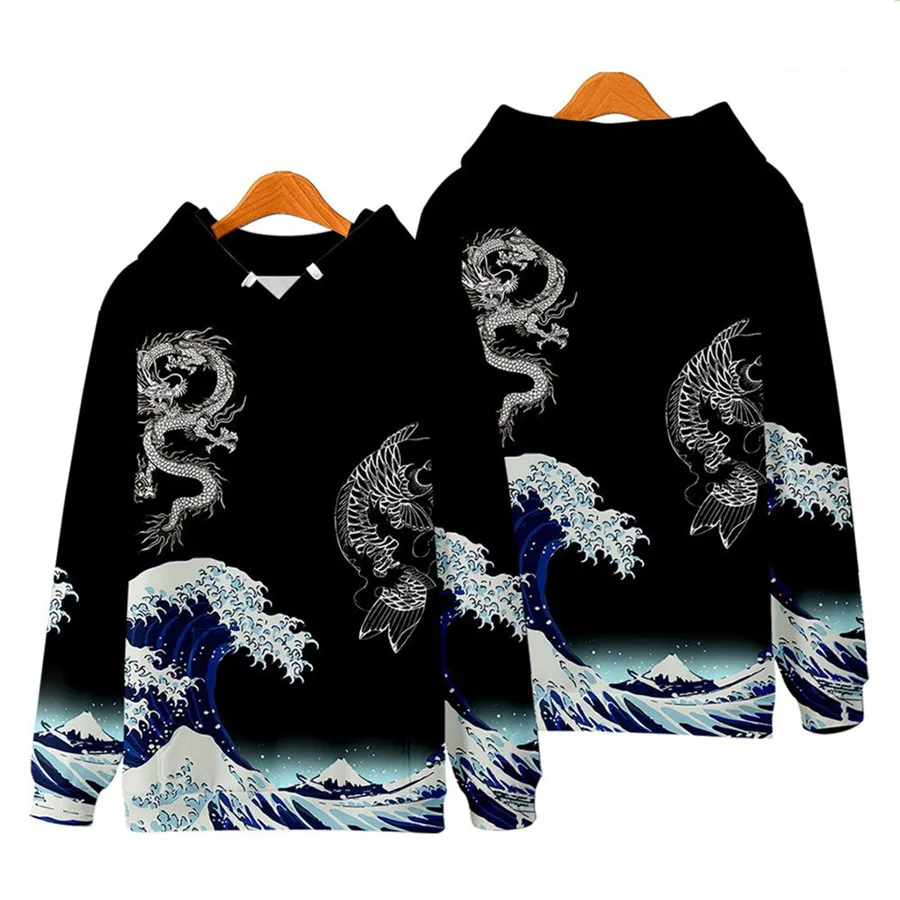 Chinese New Year Dragon Hoodie Mens Graphic Animal Prints Daily Classic Casual 3D Pullover Streetwear Hoodies Long Sleeve Hooded